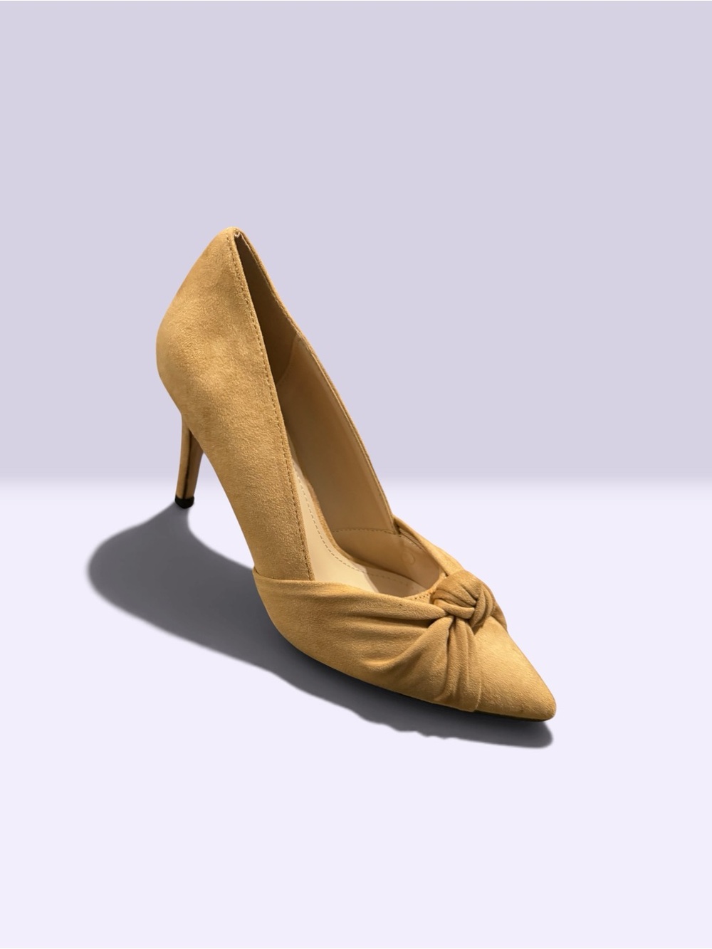 Women’s Pointed-Toe Knot Pump in Mustard